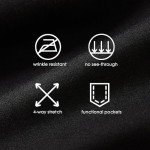 Willit 29" Women's Dress Yoga Pants Work Slacks Straight Leg Stretchy Office Pants with 4 Pockets Black L