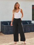 LILLUSORY Wide Leg Dress Pants Women's High Waisted Dressy Trousers, Black, X-Large