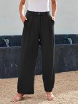 LILLUSORY Wide Leg Dress Pants Women's High Waisted Dressy Trousers, Black, X-Large