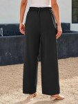 LILLUSORY Wide Leg Dress Pants Women's High Waisted Dressy Trousers, Black, X-Large