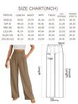LILLUSORY Wide Leg Dress Pants Women's High Waisted Dressy Trousers, Black, X-Large