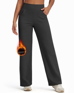 High-Waisted Women's Fleece-Lined Yoga Pants