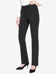 BALEAF Women's Petite Yoga Dress Pants Black Stretchy Work Slacks Business Casual Trousers with Pockets 29" Black XL