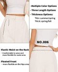 FUNYYZO Women's Wide Leg Pants High Elastic Waisted in The Back Business Work Trousers Long Straight Suit Pants for Summer