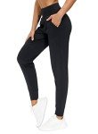 THE GYM PEOPLE Athletic Joggers for Women Sweatpants with Pockets Workout Tapered Lounge Yoga Pants Women's Leggings Black