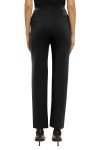 EXCHIC Women's Yoga Dress Pants Stretchy Casual Slacks Straight Leg Work Pants with Pockets, Black, Large