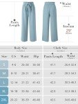 Heymoments Women's Wide Leg Dress Pants Dark Grey X-Large Lightweight with Pockets High Waisted Tie Knot Paperbag Palazzo Dressy Loose Comfy Business Casual Work Flowy Trousers