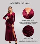 Burgundy 90s Retro Velvet Bodycon Evening Gown