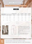 Dokotoo Palazzo Pants for Women Dressy Summer Flowy High Waist Drawstring Wide Leg Long Pants Casual Loose Breathable Lounge Yoga Trousers Ladies Beach Culottes Pants with Pockets Beige M