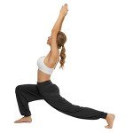 BeautyWill Harem Pants for Women, Cotton Loose High Waist Soft Athletic Elastic Waistband Yoga Pilates Pants (Black, XL)