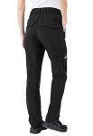 JHMORP Women's Hiking Cargo Pants Stretch Lightweight Water Resistant Quick Dry Travel Work Pants with Pockets (Black,CA M)