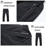 TBMPOY Women's Work Hiking Stretch Pants Quick Dry Lightweight Finish Sports with Zipper Pockets(Black CA L)