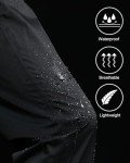 iCreek Women's Rain Pants Waterproof Hiking Pants Windproof Lightweight Over Pants Work Rain Outdoor for Golf, Fishing (Black, XX-Large/33 Inseam)