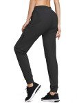 BALEAF Joggers for Women Hiking Jogging Pants Track Sweatpants Scrubs Pants for Women with Zipper Pockets-Black-M