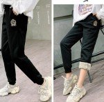 Snoly Women's Warm Sherp-Lined Sweatpants Winter Running Active Thermal Fleece Jogger Pants, Black, Medium