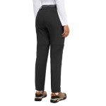 BALEAF Women's Hiking Pants Fleece Lined Waterproof Cold Weather Insulated Ski Snow Pant Warm Winter Soft Shell-Black-M