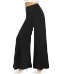 QGGQDD Wide Leg Palazzo Pants for Women - Casual Soft High Waist Lounge Pants Loose Comfy Stretchy Trousers, Black, 3X-Large