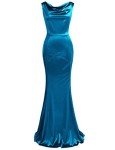 Elegant Mermaid Sleeveless Gown in Harbor Blue