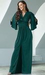 Emerald Green Plus Size Flutter Sleeve Maxi Dress