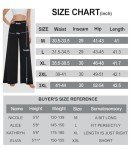 QGGQDD Wide Leg Palazzo Pants for Women - Casual Soft High Waist Lounge Pants Loose Comfy Stretchy Trousers, Black, 3X-Large