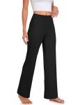 wkwmrpet Womens Wide Leg Sweatpants Pantalon Femme Black Trouser Style Yoga Pants Casual Petite Pants S