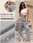 Oleda Wide Leg Sweatpants for Women High Waist Joggers Womens Drawstring Jogging Pants Baggy Track Sweat Pants Casual Workout Grey