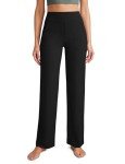 wkwmrpet Womens Wide Leg Sweatpants Pantalon Femme Black Trouser Style Yoga Pants Casual Petite Pants S