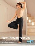 Yogaration Wide Leg Yoga Pants for Women, Crossover High Waisted Lounge Pants with Pockets, Loose Straight Leg Casual Pants for Yoga, Dance, Work, Travel(31'',Black, X-Small)