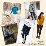 HLTPRO Fleece Lined Leggings Women - Winter Thermal Warm High Waisted Tummy Control Pants for Yoga Running Workout Gym Black