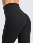 CRZ YOGA Women's Brushed Naked Feeling Workout Leggings 28'' - High Waisted Tummy Control Athletic Running Yoga Pants Black Medium