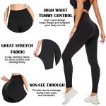 FULLSOFT 4 Pack Leggings for Women-No See-Through High Waisted Tummy Control Yoga Pants Workout Running Legging