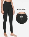 QUEENIEKE Workout Leggings for Women High Waisted Tummy Control Yoga Pants for Gym, Running, and Fitness (Jet Black, M)