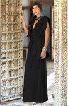 Plus Size Flowy V-Neck Maxi Dress in Black