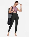 QUEENIEKE Workout Leggings for Women High Waisted Tummy Control Yoga Pants for Gym, Running, and Fitness (Jet Black, M)