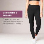 SATINA High Waisted Leggings for Women - Women’s Leggings in Capri and Full Lengths - Yoga Pants - Regular and Plus Sizes
