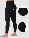 Sunzel Sunzfly Invisible Butt Scrunch Workout Leggings for Women, Butt Lifting High Waisted Gym Yoga Pants with Tummy Control 25" Black Large