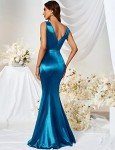 Elegant Mermaid Sleeveless Gown in Harbor Blue