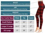 COMFY FOREVER Red Plaid Leggings for Women - Workout Leggings & Gym Leggings - Compression Leggings Women - Tummy Control Leggings & Womens Pants | high Waisted Leggings for Women Without Pockets