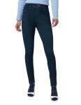 HUE Women's Ultra Soft High Waist Denim Leggings, Black Indigo Wash, Medium