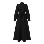 Black Long Sleeve Maxi Dress for Women