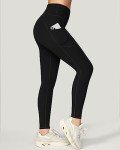 IUGA Leggings for Women Yoga Pants for Women with Pockets Workout Yoga Leggings with Pockets Black, Medium