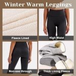 CAMPSNAIL Fleece Lined Leggings Women - High Waisted Thick Warm Soft Pants Tummy Control Thermal Casual Black Reg & Plus Size