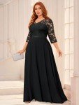 Miusol Plus Size Floral Lace Maxi Dress