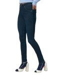 HUE Women's Ultra Soft High Waist Denim Leggings, Black Indigo Wash, Medium