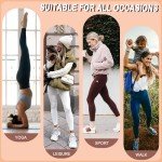 DHSO Leggings for Women, Non See-Through High Waisted Womens Leggings, Tummy Control Pants for Running Cycling Yoga Workout, 3 Pack Black, Large-X-Large