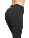 BALEAF Women's Fleece Lined Leggings Winter Warm Leggings for Women Thermal High Waisted Pocketed Workout Yoga Pants Black L