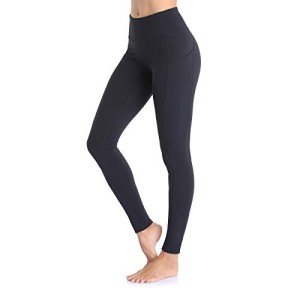 Occffy Workout Leggings for Women High Waisted Gym Leggings with Pockets Tummy Control Yoga Pants Women DS166 Black