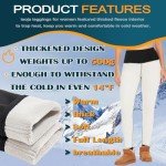 iaoja Fleece Lined Leggings Women High Waisted Winter Warm Tights Thick Thermal Workout Yoga Pants Black