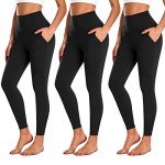 NEW YOUNG 3 Pack Leggings for Women with Pockets-High Waisted Tummy Control Workout Gym Non-See Through Yoga Pants