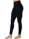 Sunzel Sunzfly Workout Leggings for Women, High Waisted Compression Workout Gym Yoga Pants, Tummy Control & No Front Seam Lycra Jet Black Medium 26"